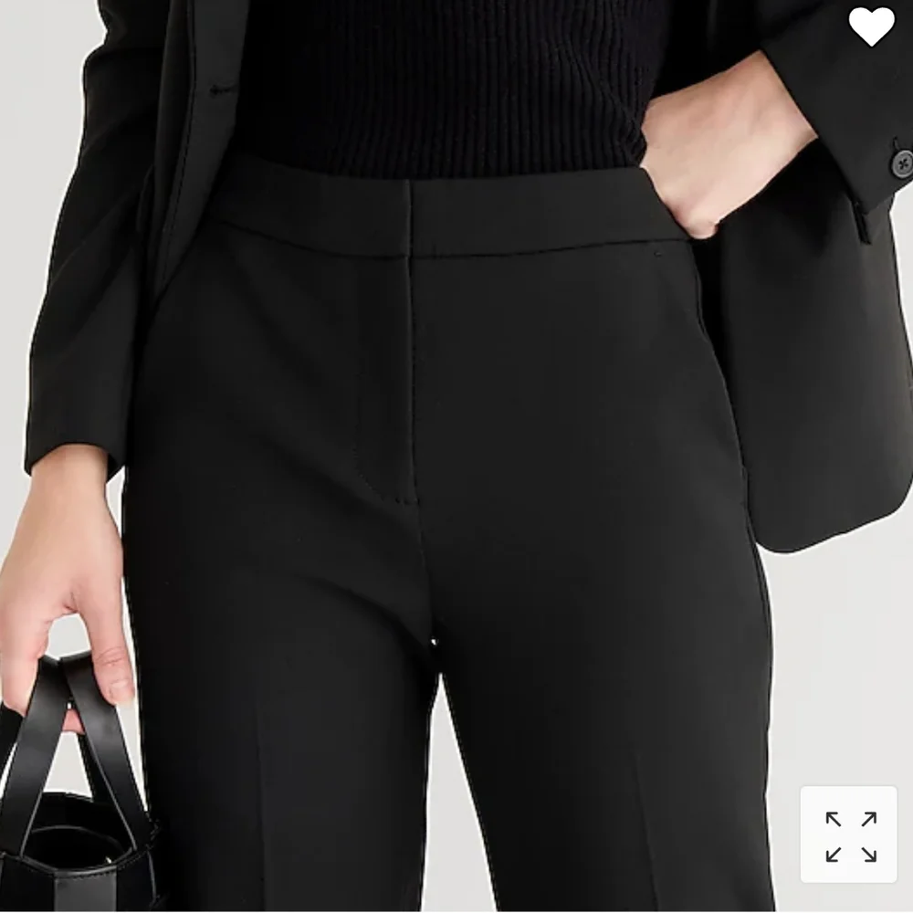 NWT!J.Crew $119 Kate Black Straight Leg Four Season Stretch Plus Sized Pants 14